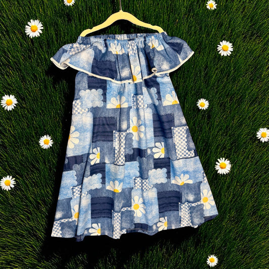Ruffle off shoulder Dress Size 10/12y