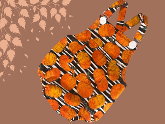 Pumpkin Overall onesie 9/12m