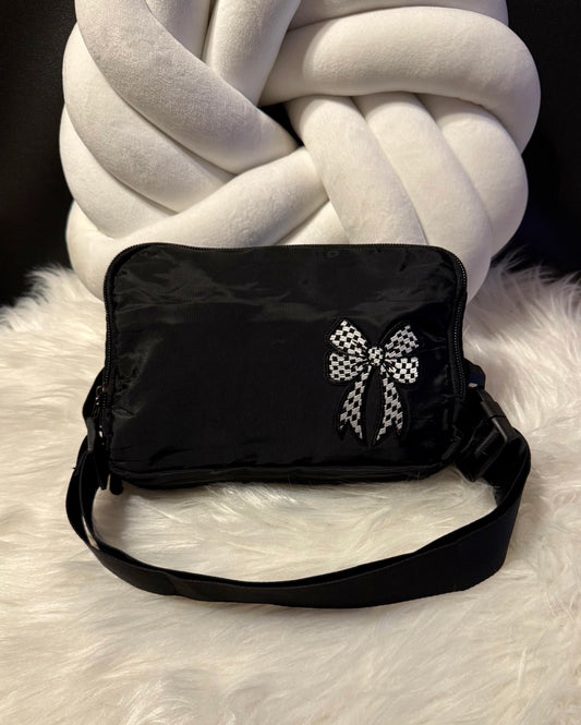 Black Patch Crossbody/Fanny Pack