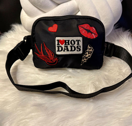 Black & Red Patch Crossbody/Fanny Pack