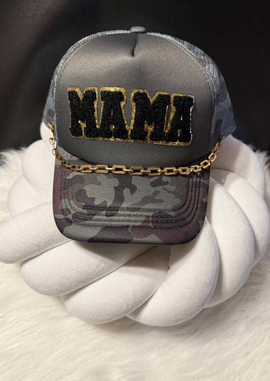 Camo Mama Patch Trucker Cap
