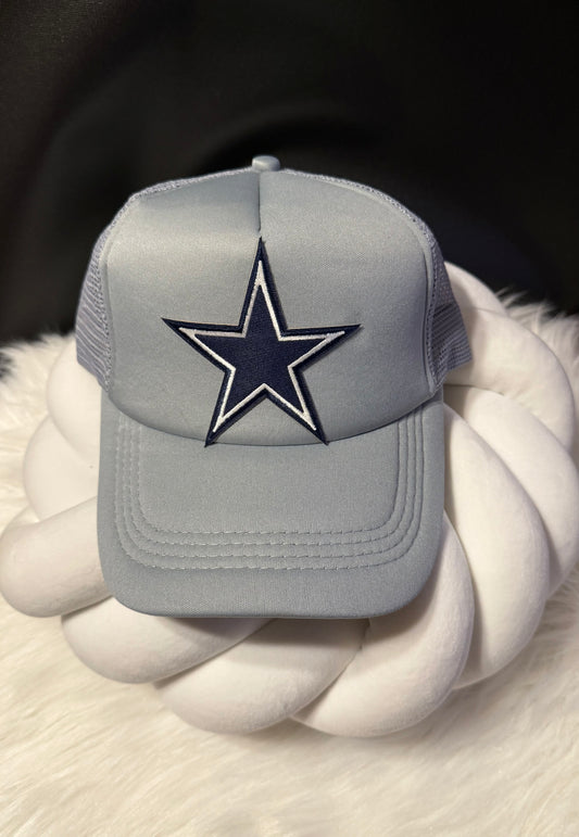 Silver Star Patch Trucker Cap