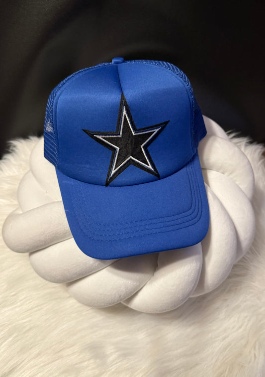 Blue Star Patch Trucker Cap