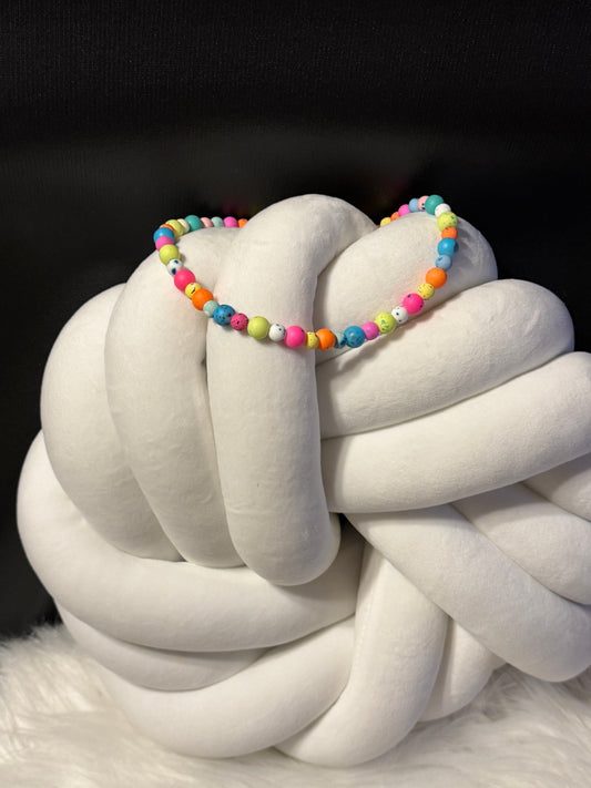 Neon Acrylic Beaded Necklace