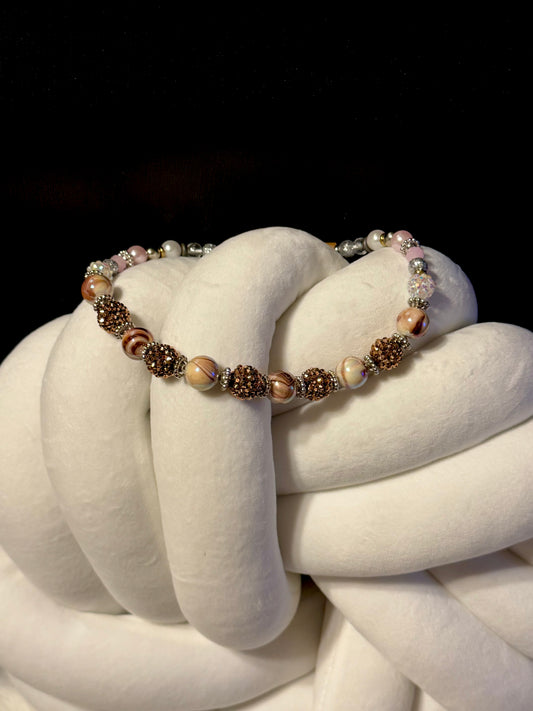 Champagne Acrylic Beaded Necklace