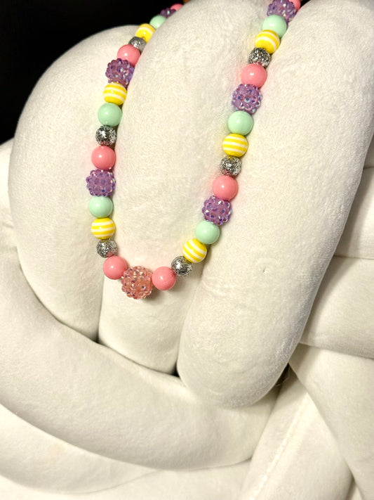 Bright Acrylic Beaded Necklace