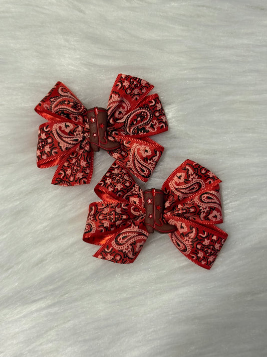 Red Boots Piggy Bows